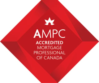 AMPC Accredited Mortgage Professional of Canada red diamond badge with white star